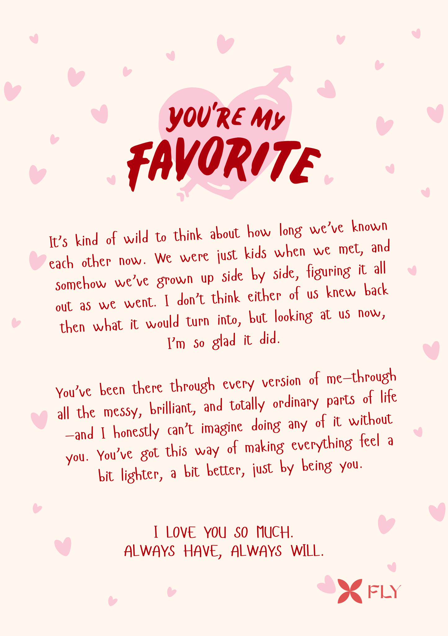 ❤️ The "You're My Favorite" Tribute Card
