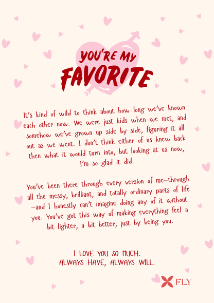 ❤️ The "You're My Favorite" Tribute Card