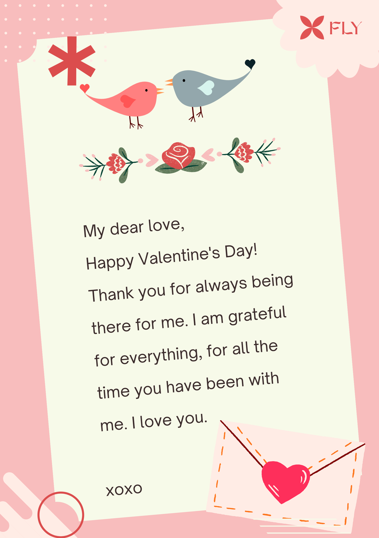 🕊️ The "Love Birds" Gratitude Card