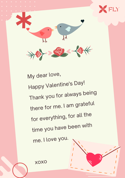 🕊️ The "Love Birds" Gratitude Card