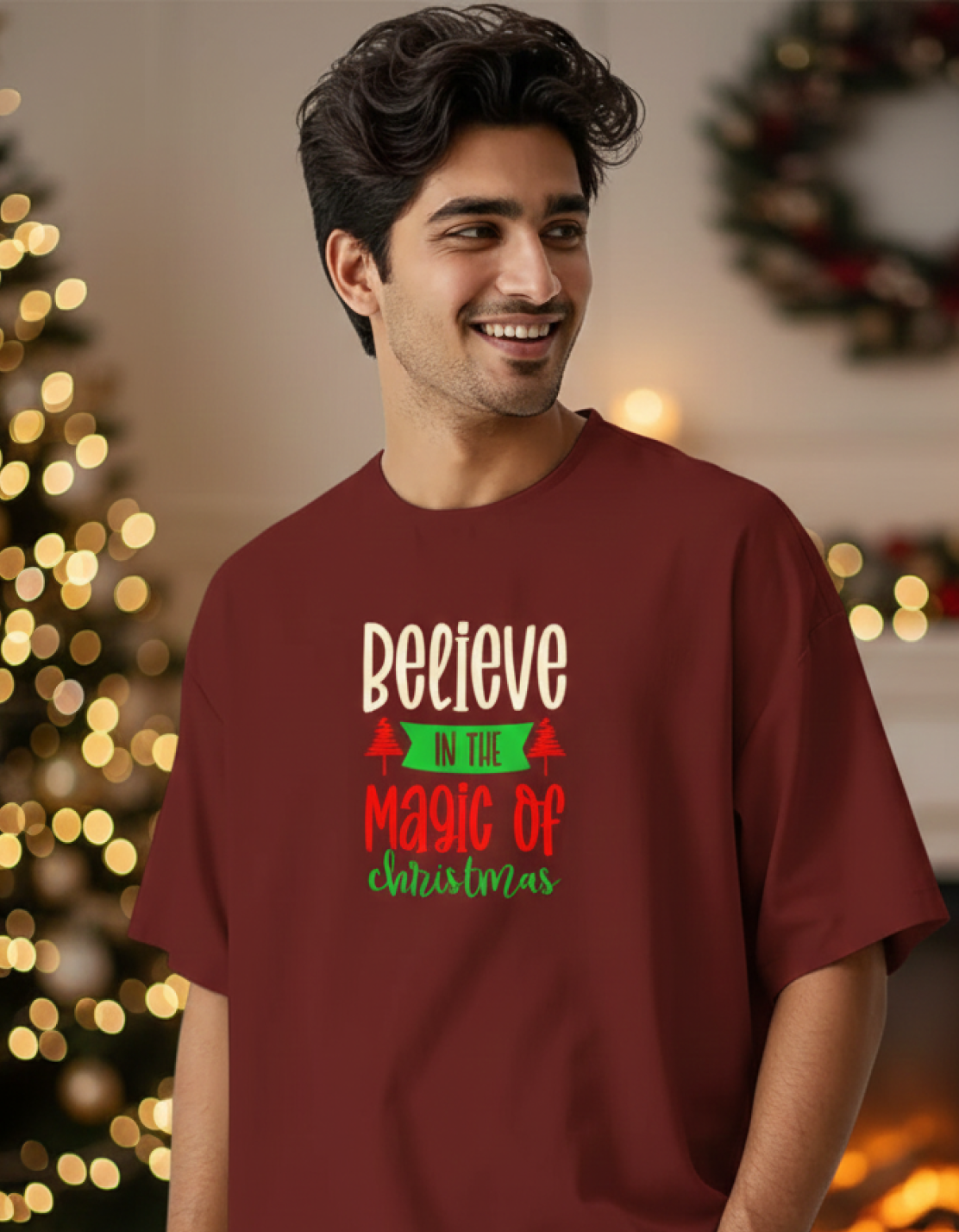 Essential Believe in the Magic of Christmas Unisex Black T-Shirt