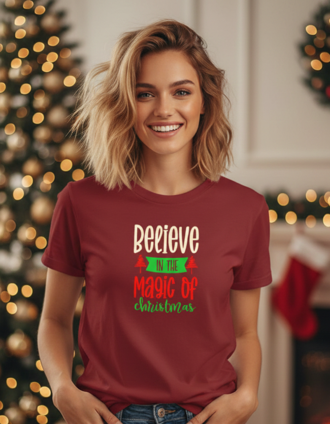 Essential Believe in the Magic of Christmas Unisex Black T-Shirt