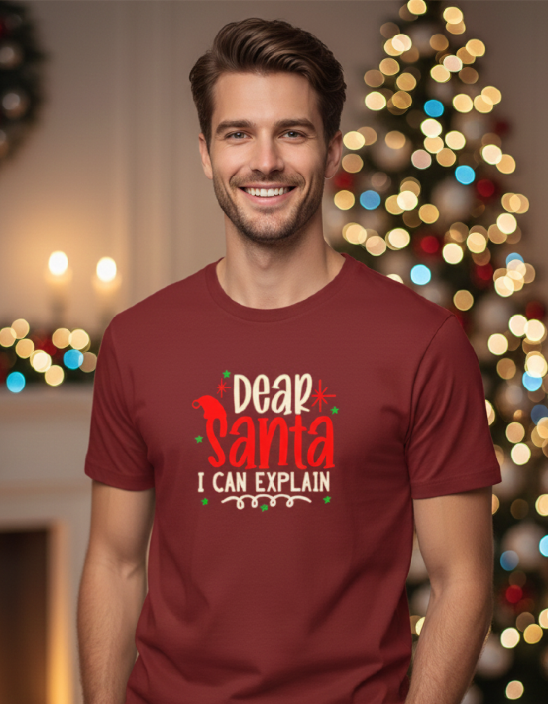 Essential Dear Santa I Can Explain Unisex Red T-Shirt