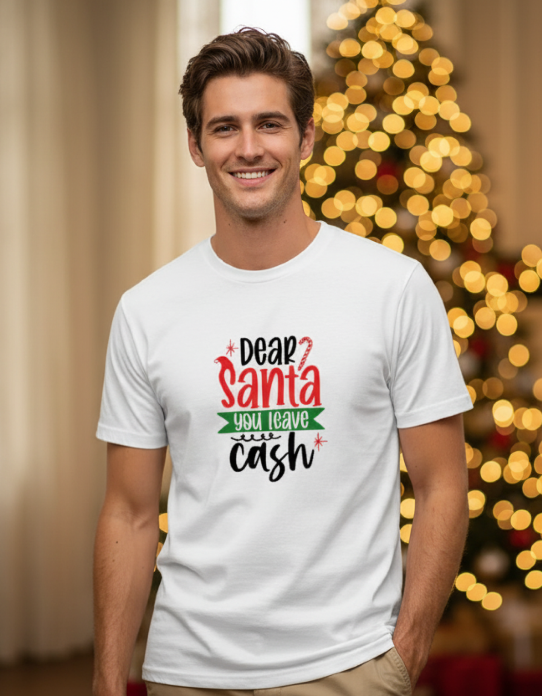 Essential Dear Santa YOU LEAVE Cash Unisex T-Shirt
