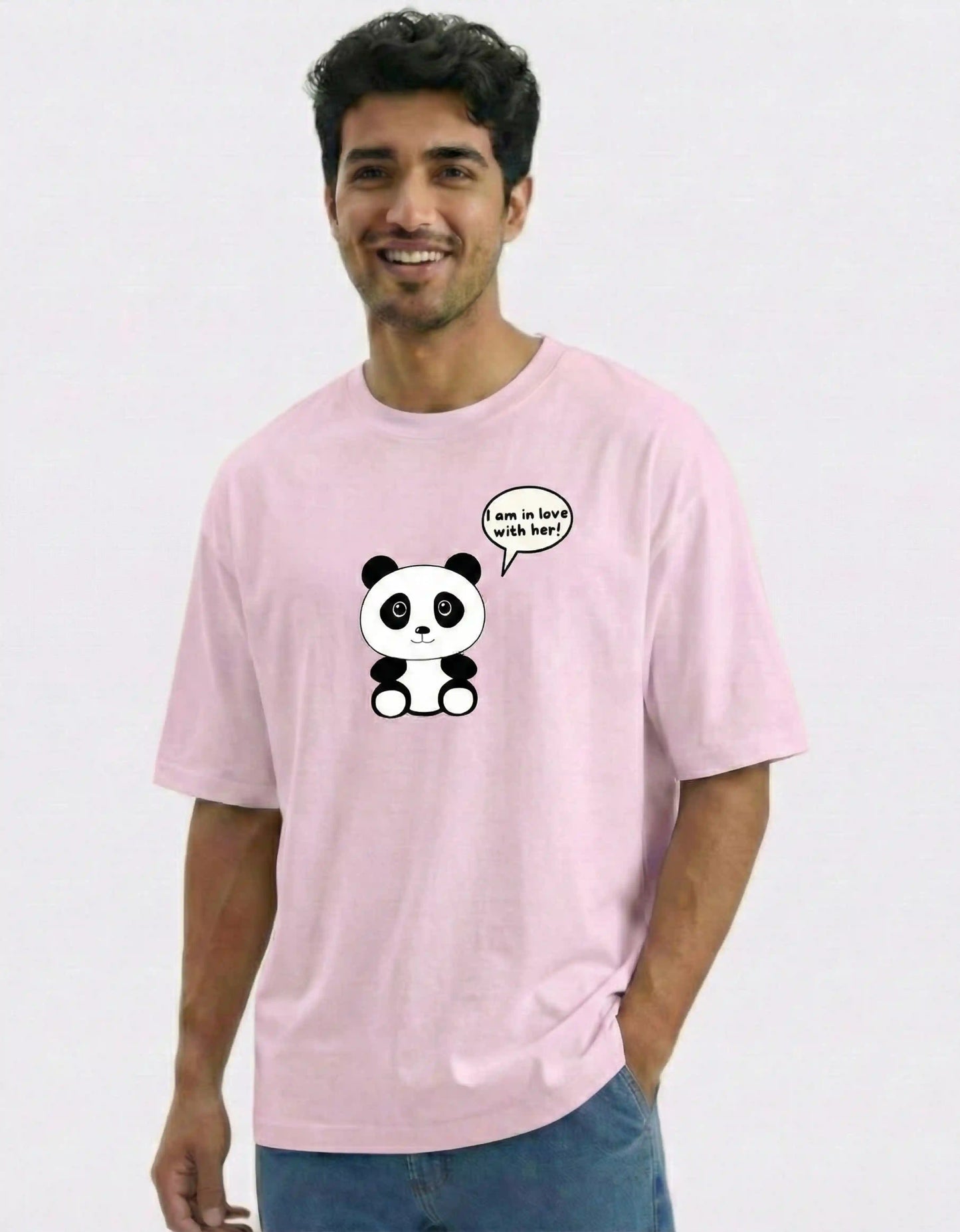 Panda in Love (Her) – Valentine’s Edition Oversized T-Shirt