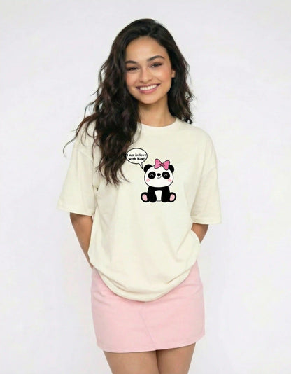Panda in Love (Him) – Valentine’s Edition Oversized T-Shirt