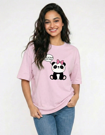 Panda in Love (Him) – Valentine’s Edition Oversized T-Shirt