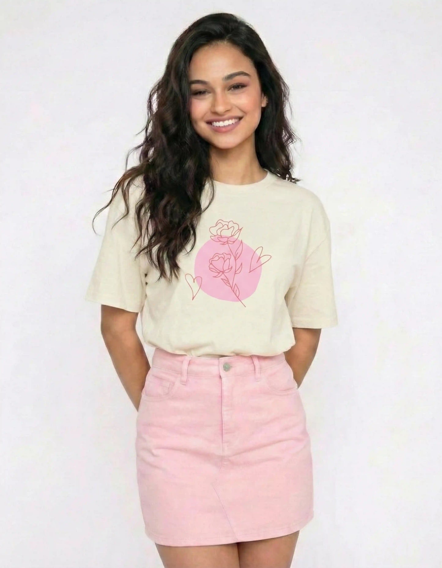 (COMBO) Blush Bloom & Soft Petals – Valentine’s Couple Edition Classic Crew T-Shirt