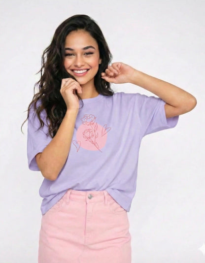 Blush Bloom – Valentine’s Edition Oversized T-Shirt