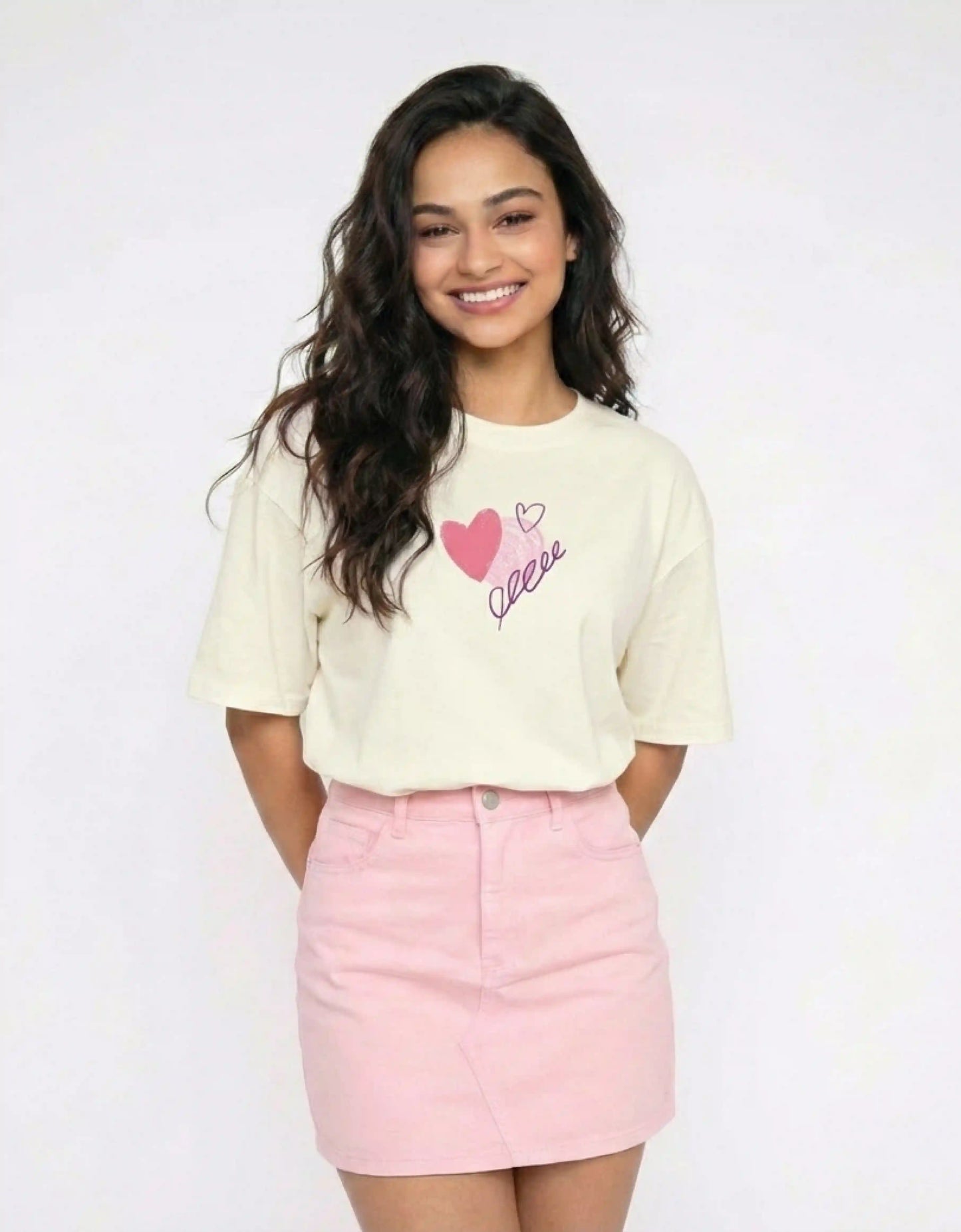 (COMBO) Painted Hearts & Love Scribble – Valentine’s Couple Edition Classic Crew T-Shirt