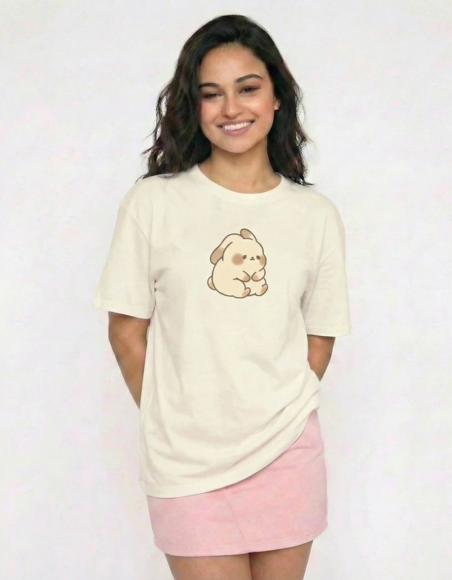 (COMBO) Happy Bunny & Shy Bunny – Valentine’s Couple Edition Classic Crew T-Shirt