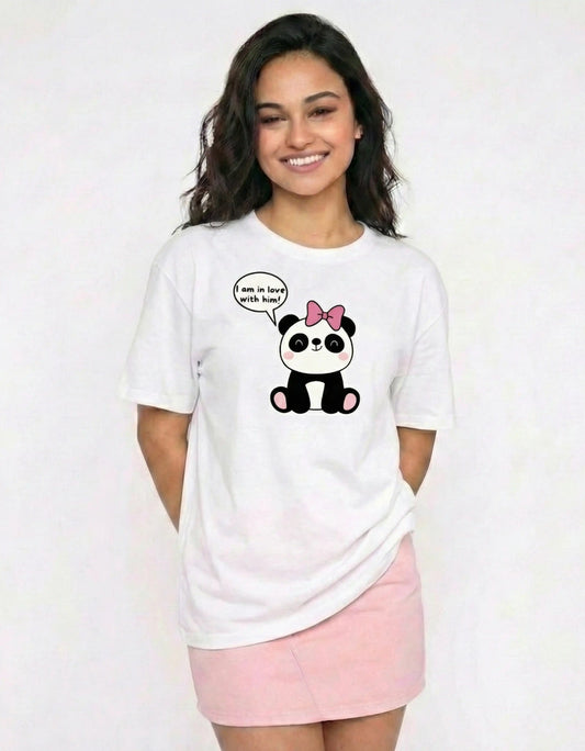 Panda in Love (Him) – Valentine’s Edition Oversized T-Shirt