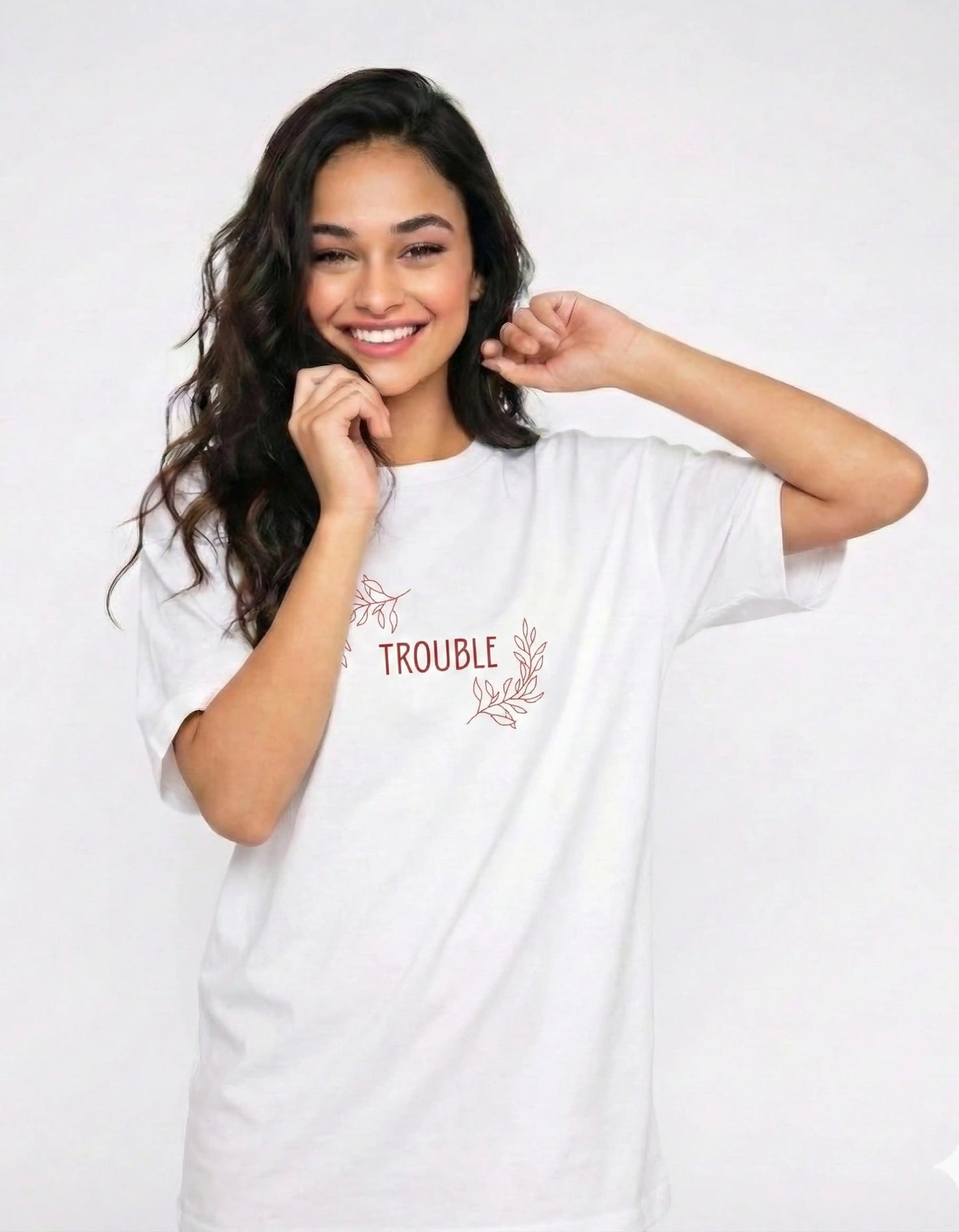 (COMBO) She is Trouble & Trouble Follows - Valentine’s Couple Edition Classic Crew T-Shirt